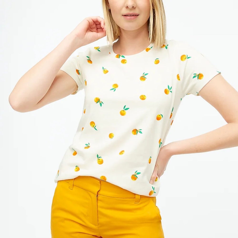 J.Crew Orange-print Graphic Tee